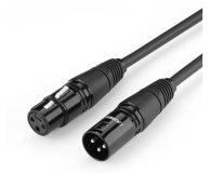 Kabel i złączka UGREEN AV130 Kabel XLR żeński do XLR męski - 10m czarny